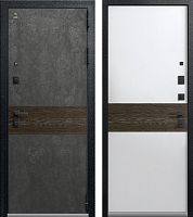 Центурион ЛЮКС-2 Чёрный муар+МДФ Серый камень+Миндаль рифленый-Кашемир белый+Миндаль рифленый